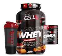PACK Procell Proteinas Whey Advanced 2Kg (Speculoos) + Creatina monohidratada 200Gr + Shaker "REGALO" Gana masa muscular, Fuerza, Resistencia, Tonificacion muscular, Recuperacion deportiva