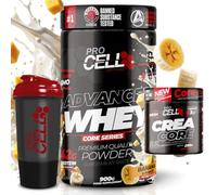 PACK Procell Proteinas Whey Advanced 900Gr (Banana Mango) + Creatina monohidratada 200Gr + Shaker "REGALO" Gana masa muscular, Fuerza, Resistencia, Tonificacion muscular, Recuperacion deportiva