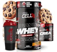 PACK Procell Proteinas Whey Advanced 900Gr (Cookie Dough) + Creatina monohidratada 200Gr + Shaker "REGALO" Gana masa muscular, Fuerza, Resistencia, Tonificacion muscular, Recuperacion deportiva