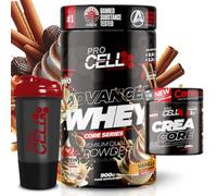 PACK Procell Proteinas Whey Advanced 900Gr (Vanilla & Cinnamon) + Creatina monohidratada 200Gr + Shaker "REGALO" Gana masa muscular, Fuerza, Resistencia, Tonificacion muscular, Recuperacion deportiva