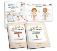 Pack Refuerzo Matemáticas 1º Primaria- Cálculo 1 y Números 1. Aprende Números hasta el 29 | Más de 140 Actividades y Problemas de sumas y restas sin llevada (Cuadernos de refuerzo de matemáticas)