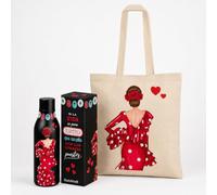 Pack regalo Botella Térmica + Bolsa Tote Cádiz - Botella Macarena + Bolsa Macarena - regalo original flamenco - diseño illustrArte