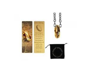 Pack regalo cinereplicas el señor de los anillos marcapaginas metal y anillo único