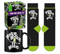 Pack regalo Pyramid Beetlejuice taza cerámica 315ml + calcetines algodón 41-45 edición oficial