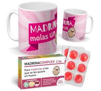 Pack regalo | Taza Madrina Mola un Huevo + Caramelos MADRINACOMPLEX | Regalo Original y Divertido para Madrinas | Detalle Especial para Cumpleaños, Bautizos y Navidad