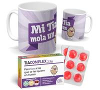 Pack Regalo Tita| Mi Tía Mola un Huevo + Caramelos TIACOMPLEX | Regalo Original y Divertido para Tías | Detalle Especial para Cumpleaños, Día de la Familia y Navidad