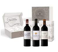 Pack Regalo Vino Tinto Bordeaux : Les Hauts de Tour Prignac - Cru la Maqueline - Château du Lort - 3 x 75cl - regalo ideal para los amantes del vino