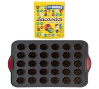 Pack repostería:LACASITOS DOYPACK PERSON 325G+Silitop" molde silicona 30 flautas negro rojo