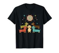 Pack Retro Dachshund Atomic Star, Perro Moderno de Mediados de Siglo Camiseta