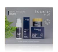 Pack Rutina Anti-Aging Hombre Labnatur Men. Ácido Hialurónico y Colágeno Marino. Reduce las Arrugas. Piel Firme e Hidratada. Cosmética Facial Natural y Vegana.