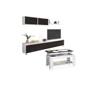 Pack salón con mesa de centro arlet plus blanco artik (blanco mate) - óxido 200 x 43 x 41 cm