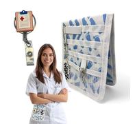 PACK Salvabolsillos y Extensible | No todos son iguales | Organizador Bolsillo Enfermeria | Enfermera en Apuros - Original regalo | Para guardar Tijeras y AccesorioS (BLANCO PIE BEBE INFORME)
