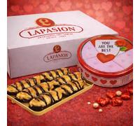 Pack San Valentín LaPasion “Doble Tentación” | Rizos Cebra de Hojaldre con Miel y Cacao + Lata de Pastas de Mantequilla | Regalo Gourmet para Compartir