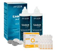 Pack Sensitive: Solución Única 2x350ml + Lacrifresh Moisture 20 Monodosis para Lentillas y Ojos Sensibles, con Ácido Hialurónico