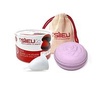 Pack Sileu Go: Copa menstrual Rose - Modelo de iniciación - Alternativa ecológica, natural a tampones y compresas - Talla L, Transparente, Flexibilidad Sport + Estuche de Flor Rosa