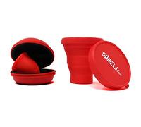 Pack Sileu Travel: Copa Menstrual Rose - Modelo de Iniciación - Talla L, Rojo, Flexibilidad Standard + Estuche de Flor + Esterilizador Plegable