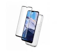 Pack Silitrans Funda Flexible y Vidrio de Pantalla 2.5D para Motorola Moto E22i