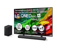 Pack Smart TV LG QNED evo MiniLED AI QNED85 65 pulgadas 4K 2025 + Barra de Sonido S70TY + Soporte - 65QNED85A6C.ESB