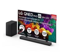 Pack Smart TV LG QNED evo MiniLED AI QNED85 75 pulgadas 4K 2026 + Barra de Sonido S70TY + Soporte - 75QNED85B6A.SET