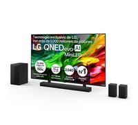 Pack Smart TV LG QNED evo MiniLED AI QNED86 86 pulgadas 4K 2025 + Barra de Sonido S70TR + Soporte - 86QNED86A6A.ESB