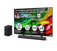Pack Smart TV LG QNED evo MiniLED AI QNED87 65 pulgadas 4K 2025 + Barra de Sonido S70TY + Soporte - 65QNED87A6B.ESB