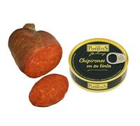 Pack Sobrasada de Bellota 100% Ibérica Maldonado (2x250g) + Chipirones en su Tinta Los Peperetes - Delicatessen Española - 2 unidades Sobrasada + 1 Lata Peperetes