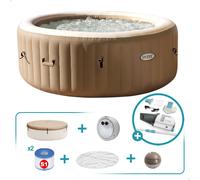 Pack spa hinchable bubble massage sahara 4 personas 6 accesorios