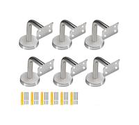 Pack Stainless Steel Handrail Brackets, Curved Handrail Brackets for Round Rails, Stair Railing Brackets, Handrail Brackets with Mounting Screws for R