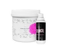 PACK Stencil Tattoo Gel Loción Fijadora Plantillas 200 ml + Vaselina Filante de Uso Profesional 500 ml | Tatuajes