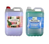 Pack Suavizante Concentrado Lavanda 5L + Detergente Concentrado 5L + | Limpieza Profunda | Fragancia Duradera | Protege Color de la Ropa | Suavidad y Frescor Duradero