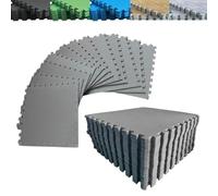Pack Suelo Tatami - Esterilla Gimnasio Puzzle | Protege, Acolcha, Aísla y Decora | para Casa, Fitness o Piscina | Goma Eva Suave y Antideslizante | Libre de BPA | 4 Piezas Gris