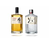 Pack Suntory Japón Premium: Toki Blended Whisky + Roku Gin Artesanal - Estuche Doble 70cl