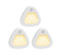 Pack Super Bright LED Battery Powered Wireless Motion Sensor Lights with Magnetic Strips/3M Adhesive Tapes for Cabinets, Hallways Warm Light