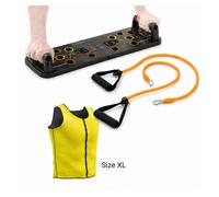 Pack tabla de flexiones, bandas elásticas y chaleco sauna innovagoods