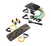 InnovaGoods® Tabla de Flexiones Multifuncional + Set de Bandas de Resistencia, Ejercicios para Pecho, Hombros, Espalda, Tríceps con Gomas elasticas musculacion, Ideal para Crear tu Gimnasio en casa