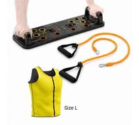 Pack Tabla Flexiones Push-up InnovaGoods Con Bandas Resistencia Y Chaleco Sauna Hombre