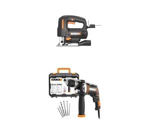 PACK Taladro percutor 800W + sierra de calar 550W | WORX
