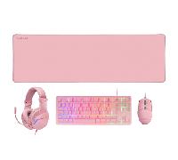 PACK TECLADO MOUSE HEADSET Y ALFOMBRILLA MARS GAMING MCP-RGB3 PINK TECLADO TKL H-MECH RED MOUSE RGB FLOW 3200DPI HEADSET FRGB ANC ALFOMBRILLA XXL