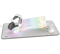 Pack Teclado Ratón Alfombrilla y auriculares Krom Klass Blanco