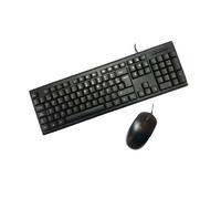 Pack teclado USB negro + ratón con cable