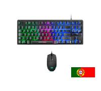 PACK TECLADO Y MOUSE MARS GAMING MCPTKL TECLADO EN PORTUGUES DE FORMATO REDUCIDO TKL RGB BRATHING & FLOW MOUSE 3200DPI H-MECH RGB MCPTKLPT