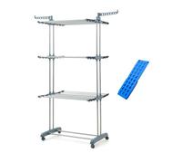 Pack tendedero plegable vertical con ruedas y doblador de ropa innovagoods