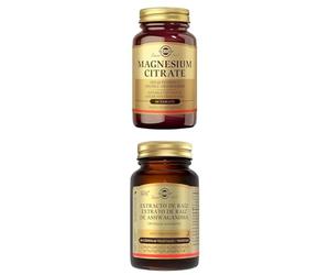 Pack Tensión Nerviosa- Suplemento de Magnesio + Extracto de Ashwagandha Solgar - Salud Muscular, Nerviosa y Gestión del Estrés
