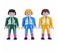Pack terna de torero en tres colores clásicos, figuras detalladas para completar plaza toros juguetes ideal para colección y toros de juguete para niños en escenas tradicionales de tauromaquia