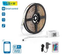Pack Tiras LED Smart RGB+W Wi-Fi 12V (5 mts) + Controlador + Alimentador