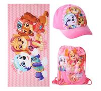Pack toalla, saco y gorra niños paw patrol para playa y piscina ? p