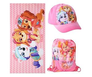 Pack Toalla, Saco y Gorra niños Paw Patrol para Playa y Piscina - Pack Toalla, Saco y Gorra niños con diseño Infantil