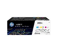 PACK TONER HP CYAN, MAGENTA Y AMARILLO 305A CF370AM
