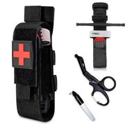 Pack torniquete táctico. Kit supervivencia homologado para hemorragias. Emergencias en senderismo, militar, enfermero, policía, montaña. Control pérdida de sangre. Botiquín primeros auxilios IFAK