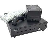 Pack Approx appPOSPACK4180 Cajón Portamonedas/ Impresora Termica/ Lector de Codigos y Rollos Termicos